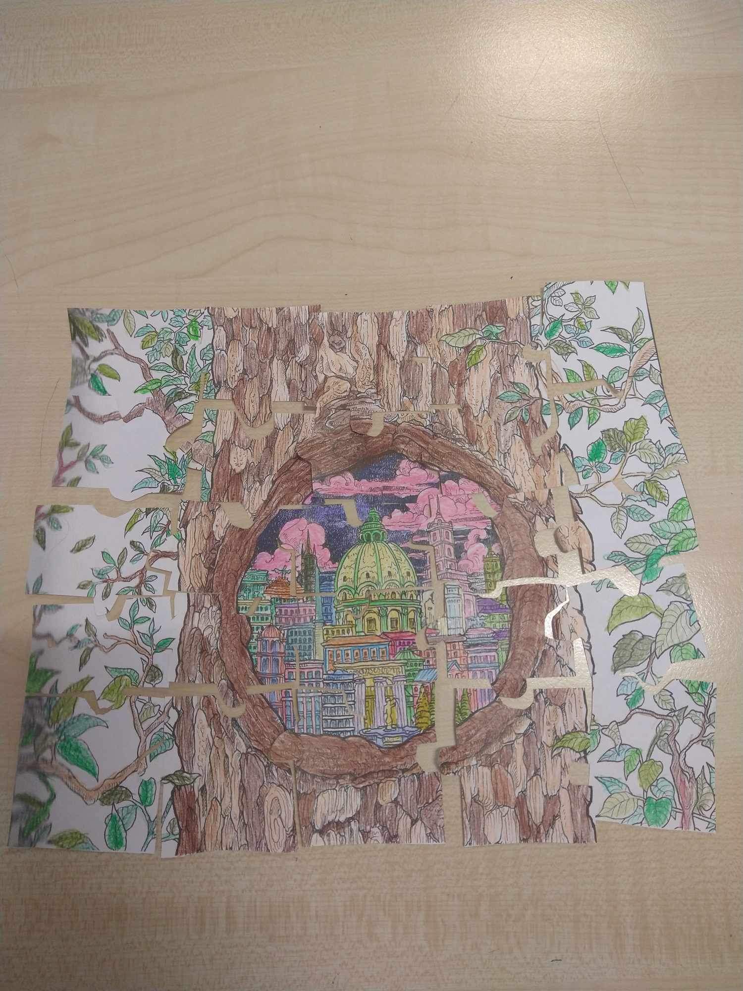 Puzzle- Kolorowe papugi